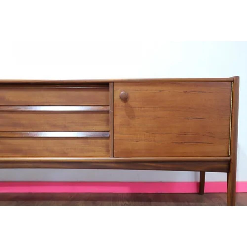 Mid Century Modern Vintage Afromosia Sideboard Credenza by Younger For Sale 6