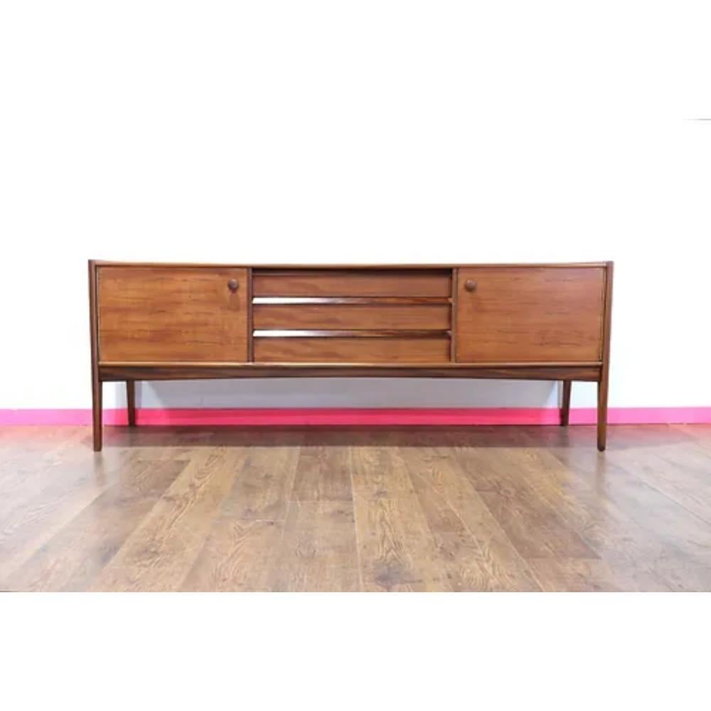 Mid-Century Modern Mid Century Modern Vintage Afromosia Sideboard Credenza by Younger For Sale