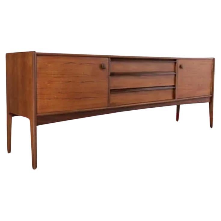 Mid Century Modern Vintage Afromosia Sideboard Credenza by Younger For Sale