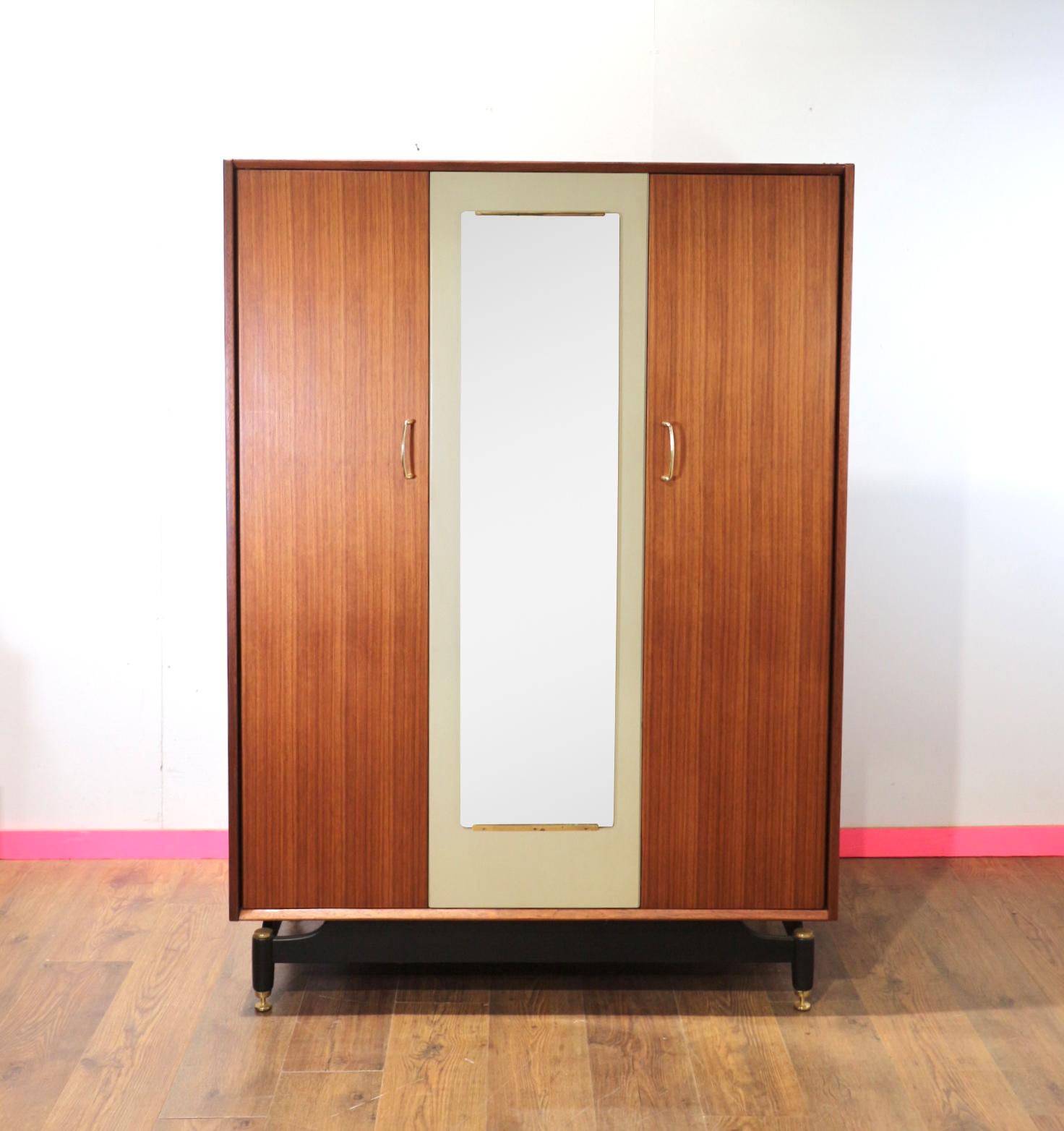 Mid Century Modern Vintage Afromosia Teak Armoire Wardrobe by G Plan 4