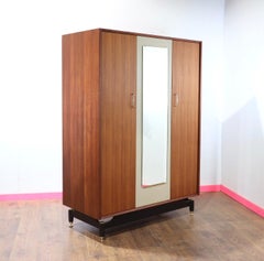 Mid Century Modern Vintage Afromosia Teak Armoire Wardrobe by G Plan