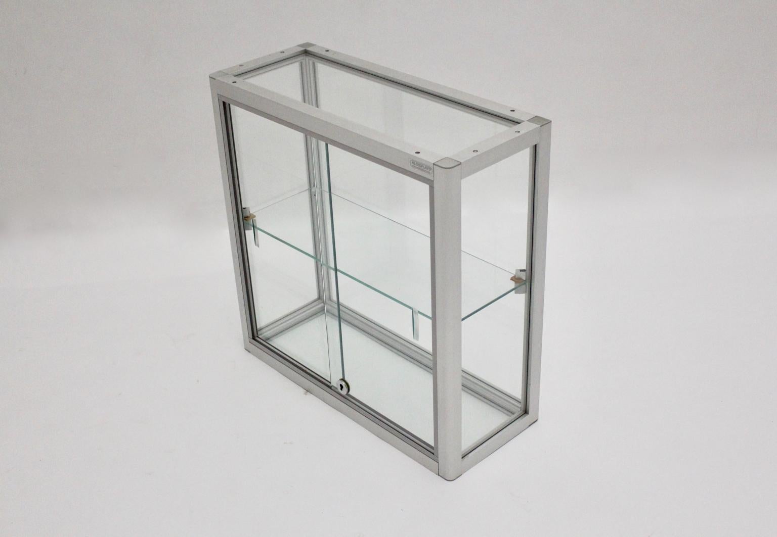 Mid-20th Century Mid-Century Modern Vintage Aluminum Hanging Showcase 1960s Austria For Sale