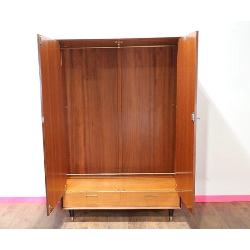 Woodwork Mid Century Modern Vintage Armoire Wardrobe by Beautility Danish Style