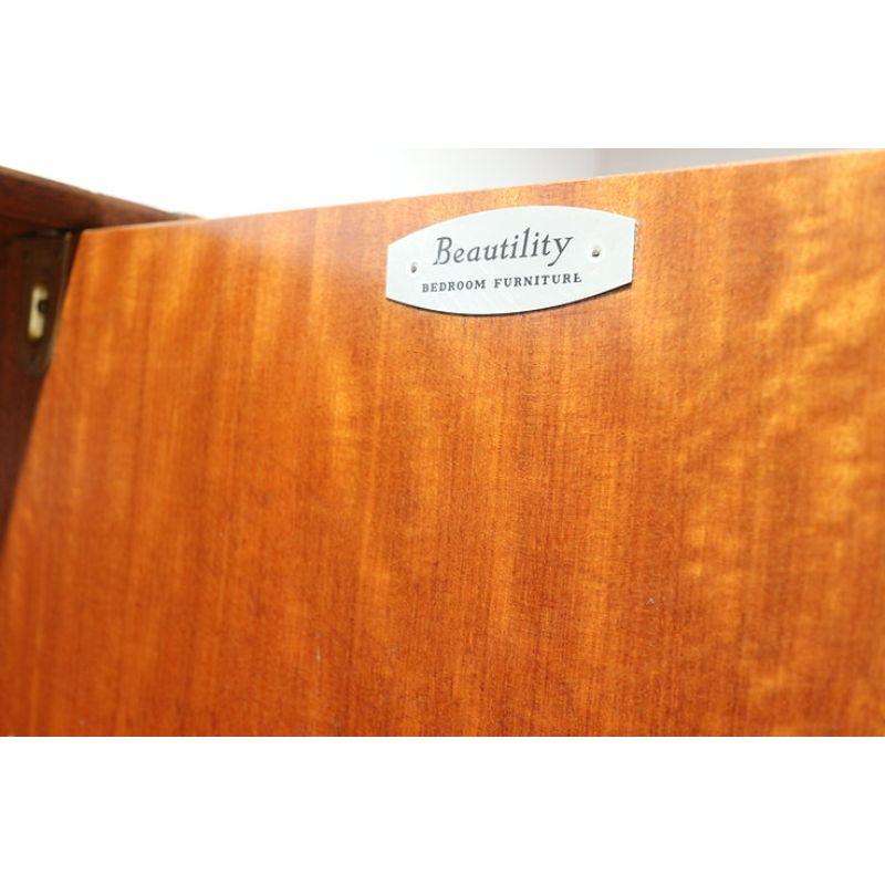 Mid Century Modern Vintage Armoire Wardrobe by Beautility Danish Style In Good Condition In Los Angeles, CA