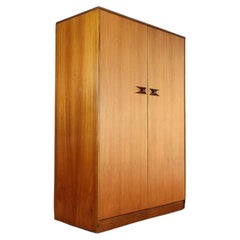 Mid Century Modern Vintage Armoire Wardrobe by Elliots of Newbury Danish Style