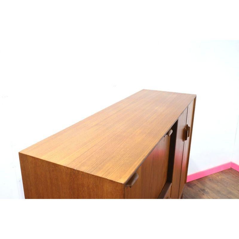 Mid Century Modern Vintage Bar Cart Cabinet Credenza by G Plan Danish Style In Good Condition In Los Angeles, CA