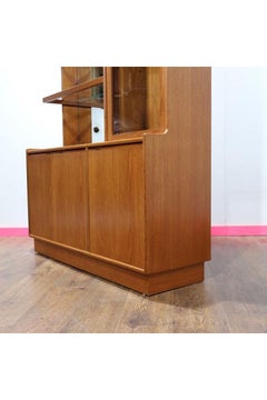 Mid Century Modern Vintage Bar China Cabinet by Turnidge of London Danish Style