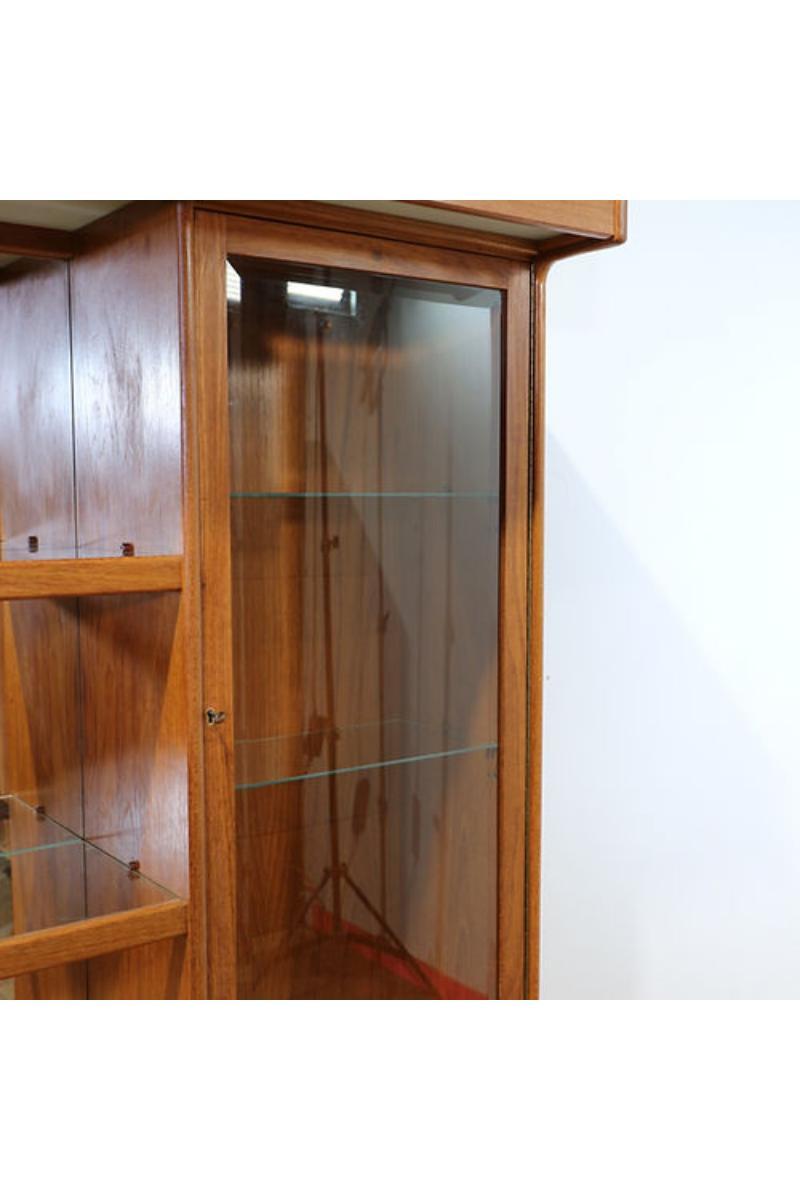 British Mid Century Modern Vintage Bar China Cabinet by Turnidge of London Danish Style