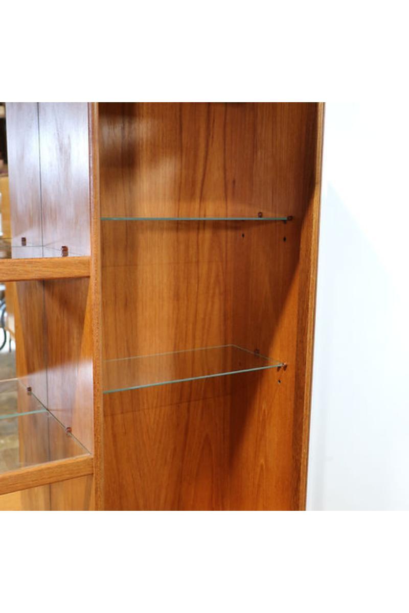 Wood Mid Century Modern Vintage Bar China Cabinet by Turnidge of London Danish Style