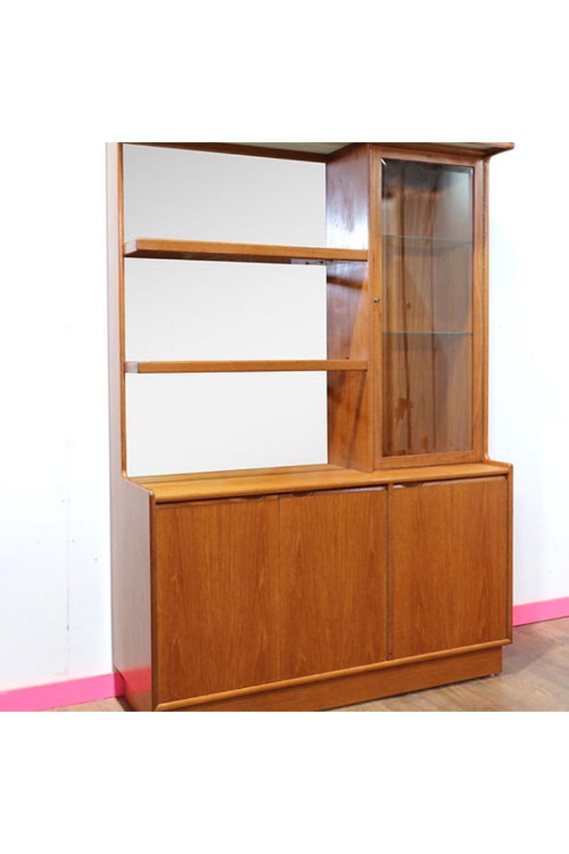 Mid Century Modern Vintage Bar China Cabinet by Turnidge of London Danish Style 2