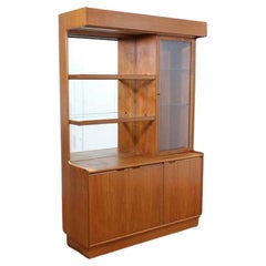 Mid Century Modern Vintage Bar China Cabinet by Turnidge of London Danish Style