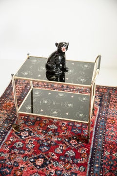 Mid-Century Modern Vintage Bart Cart, Gold and Glass, Europe, 1960s