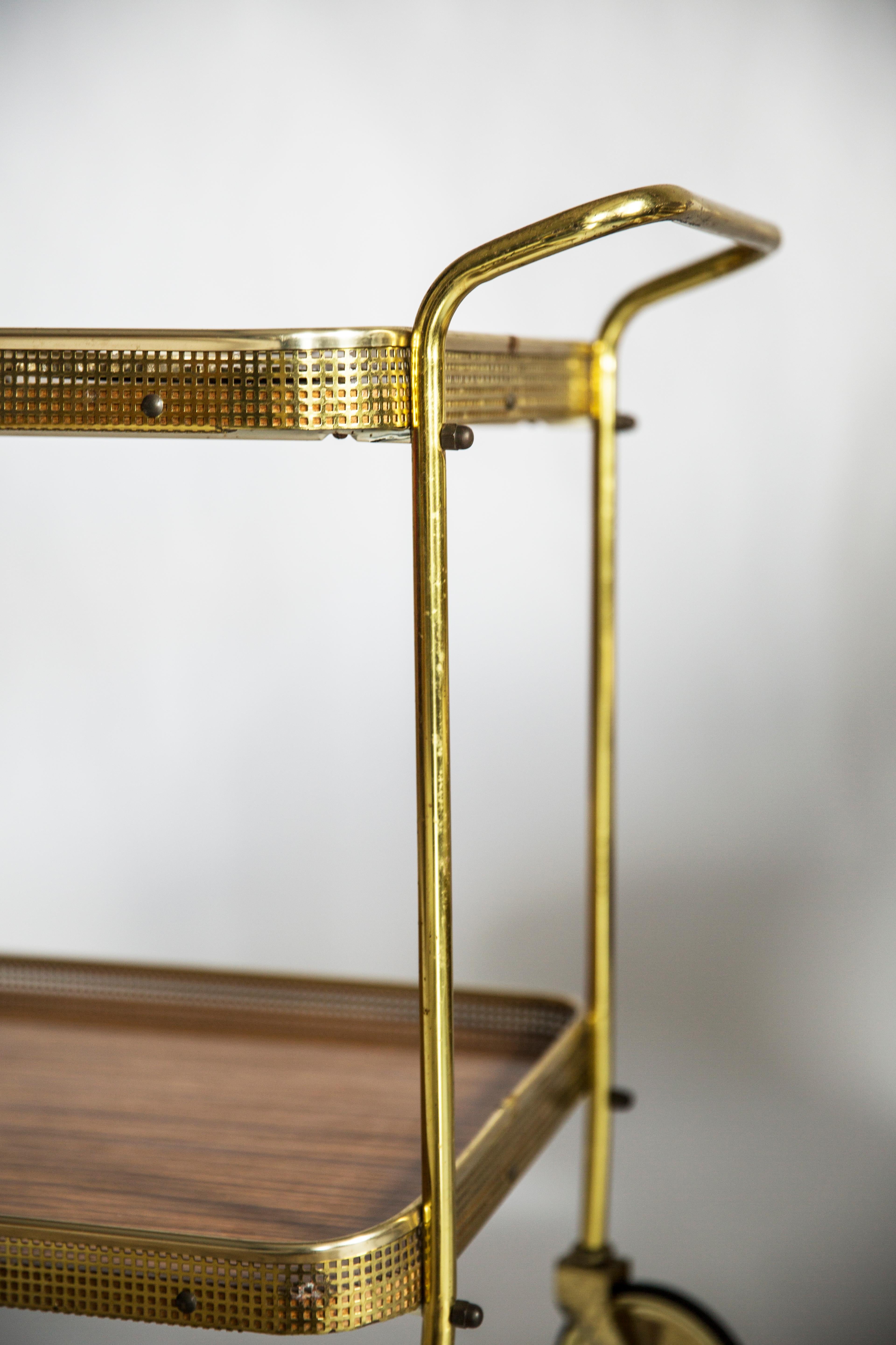 vintage gold bar cart