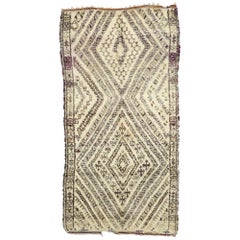 Mid-Century Modern Vintage Beni Ourain Moroccan Rug, Style, Beni Ouarain Rug