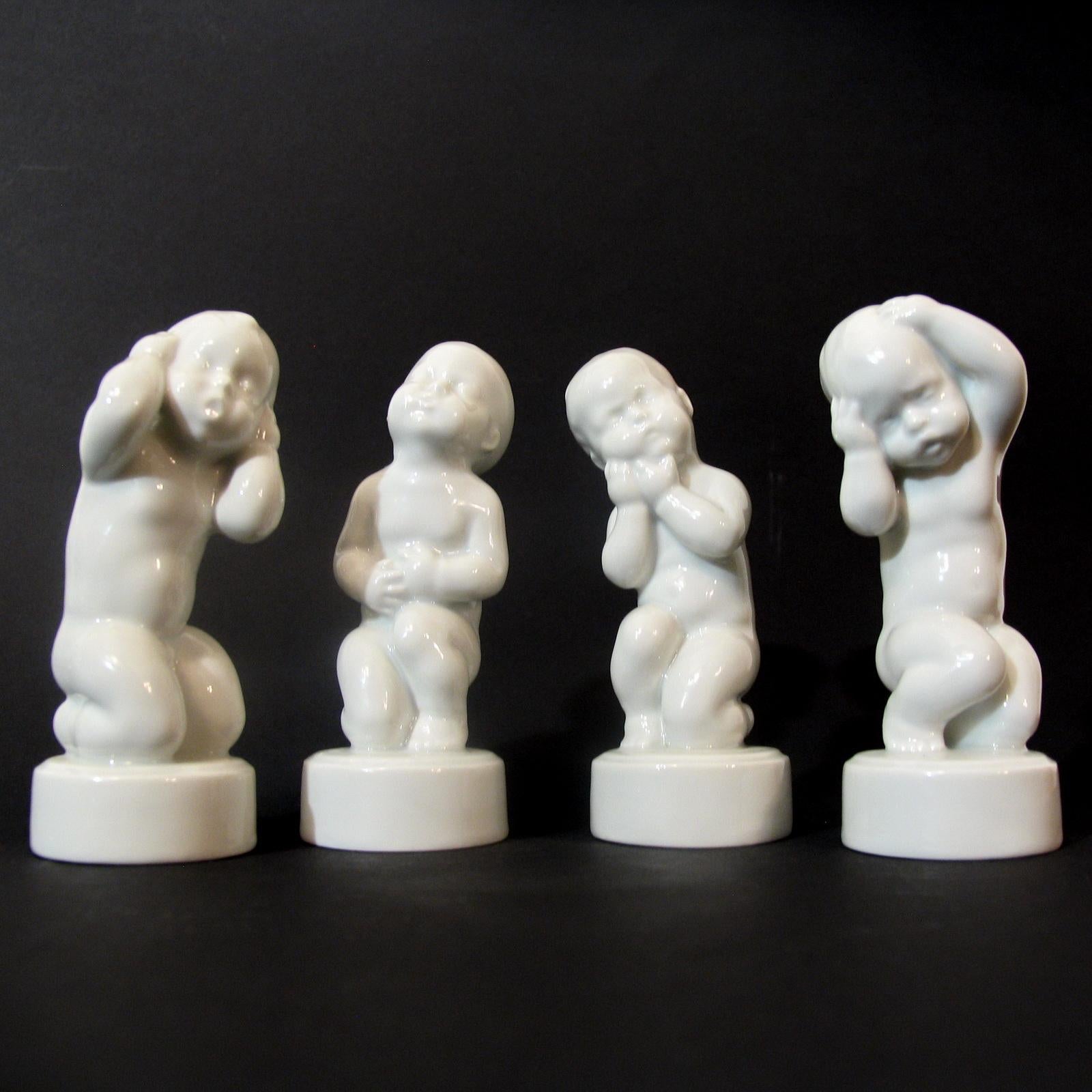 Mid-Century Modern Vintage Bing & Grondahl Danish Porcelain Figurines Children 3