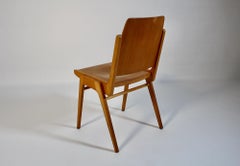 Sedie da pranzo vintage di metà secolo, dieci sedie bionde, impilabili, Franz Schuster