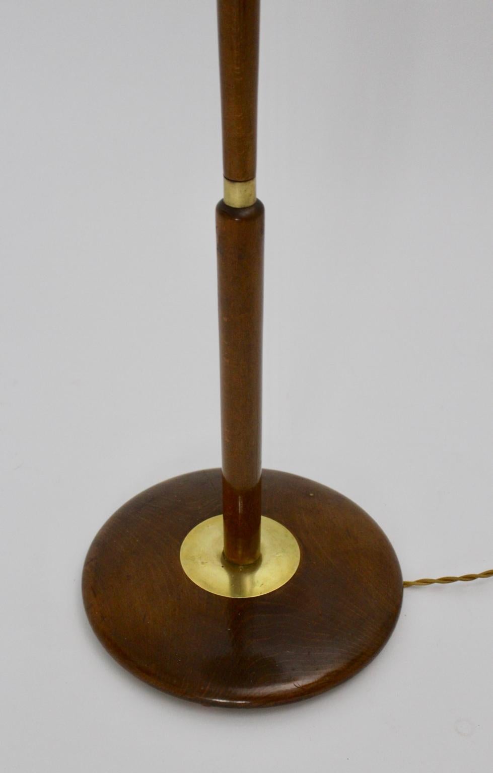 Mid-Century Modern Vintage Brass Beech Floor Lamp Giuseppe Ostuni Attributed For Sale 7