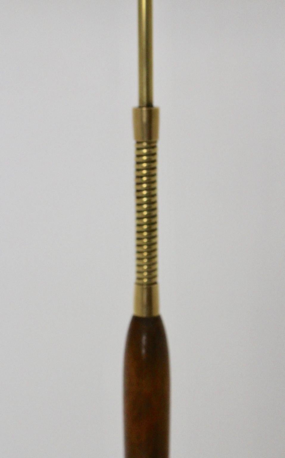 Mid-Century Modern Vintage Brass Beech Floor Lamp Giuseppe Ostuni Attributed For Sale 10