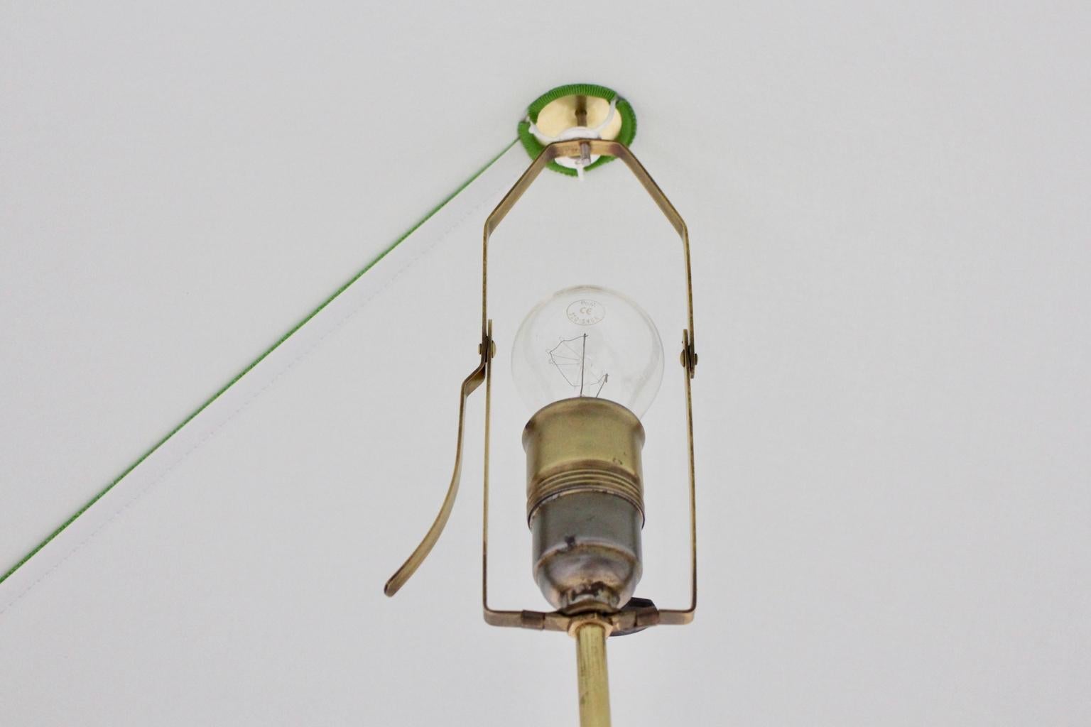Mid-Century Modern Vintage Brass Beech Floor Lamp Giuseppe Ostuni Attributed For Sale 12