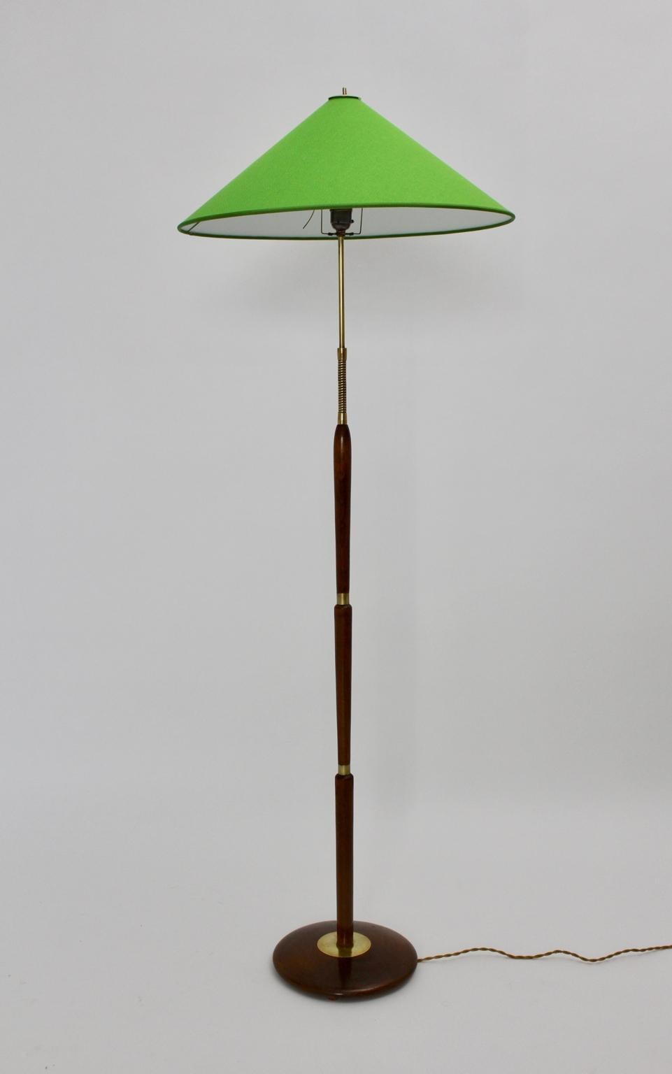 Mid-Century Modern Vintage Brass Beech Floor Lamp Giuseppe Ostuni Attributed For Sale 2