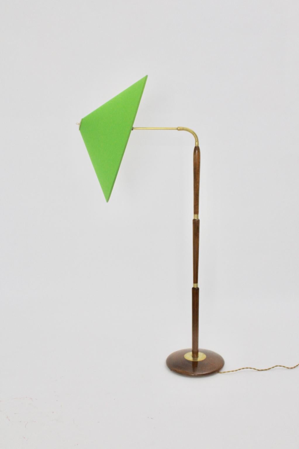 Mid-Century Modern Vintage Brass Beech Floor Lamp Giuseppe Ostuni Attributed For Sale 3