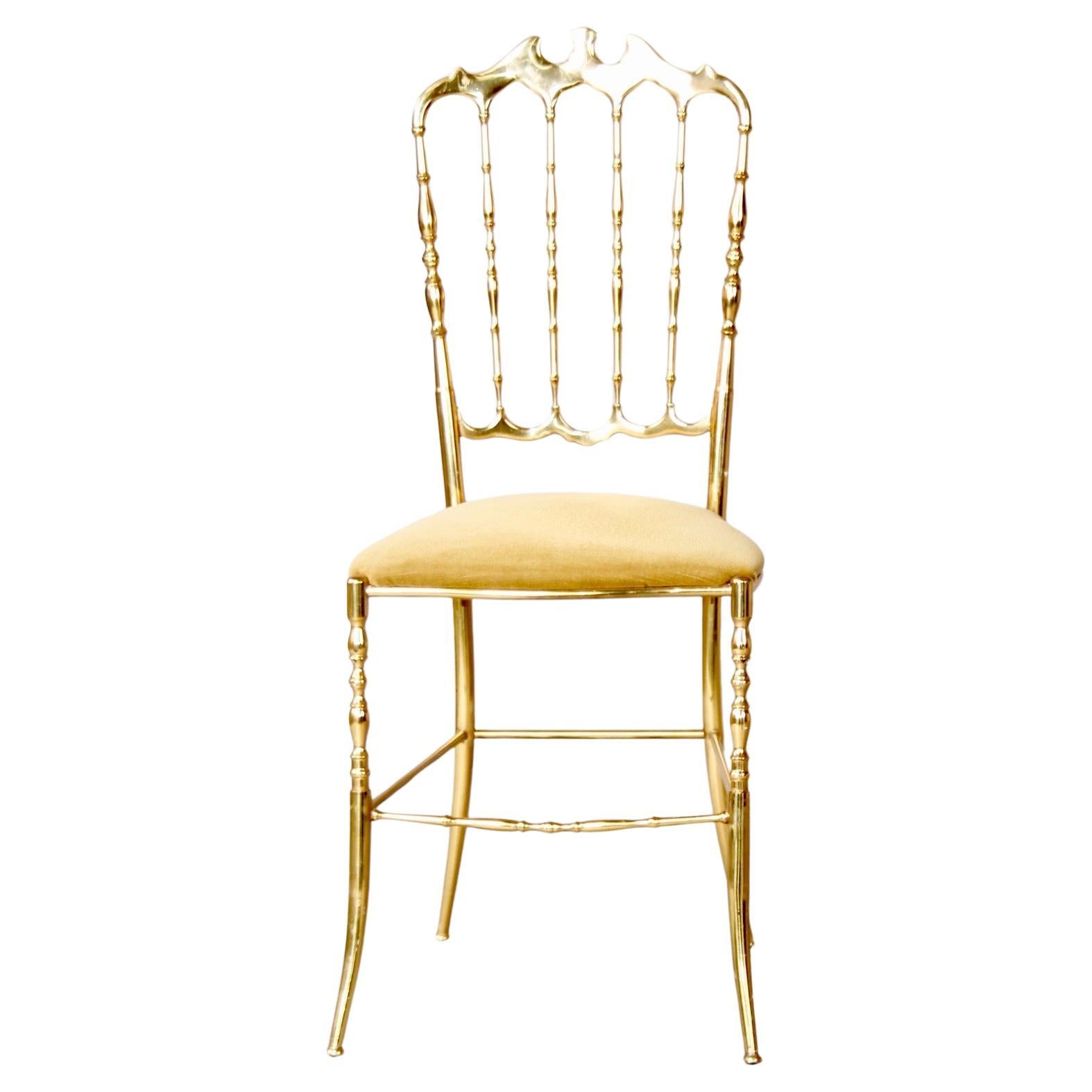 Chaise d'appoint The Moderns Chiavari en laiton, 1950s, Italie