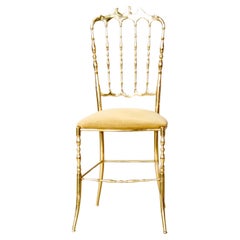 Chaise d'appoint The Moderns Chiavari en laiton, 1950s, Italie