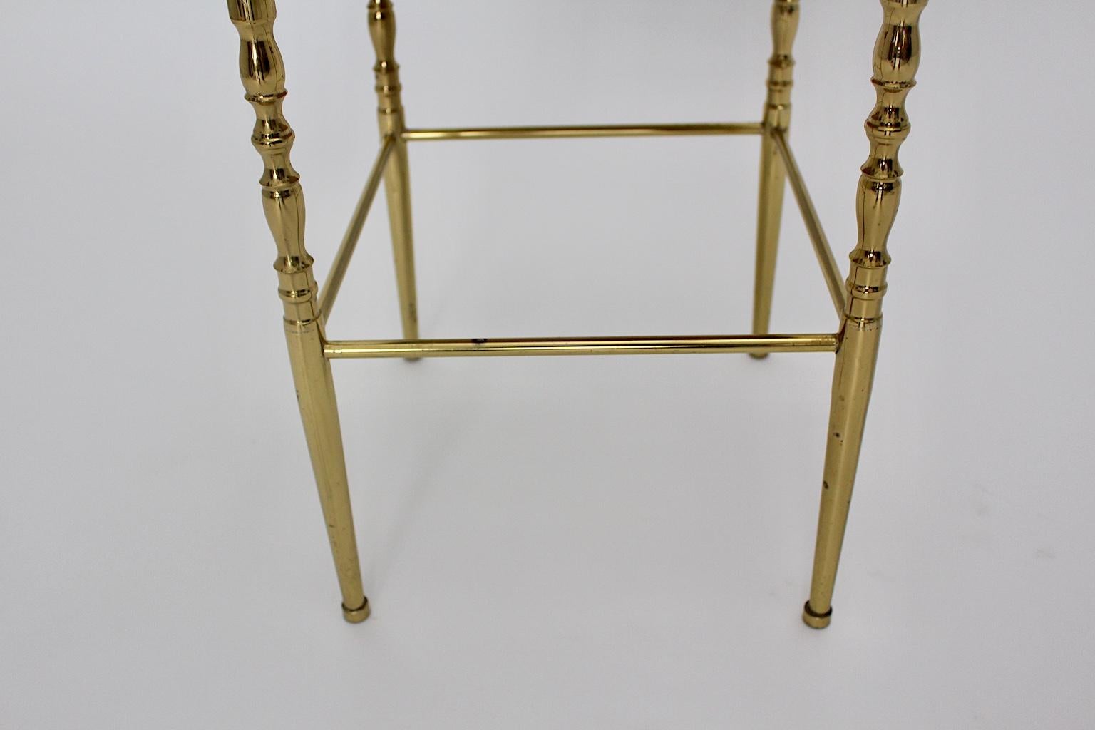 Mid-Century Modern Vintage Brass Chiavari Stool, 1950s, Italy For Sale 2