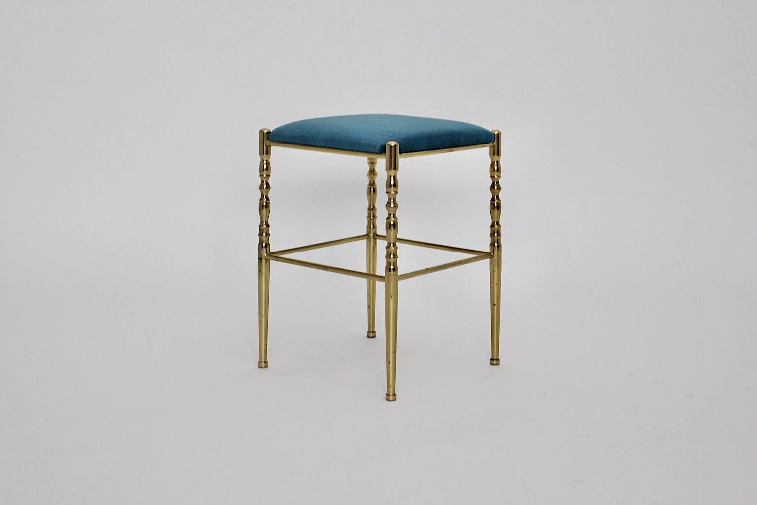 vintage brass stool
