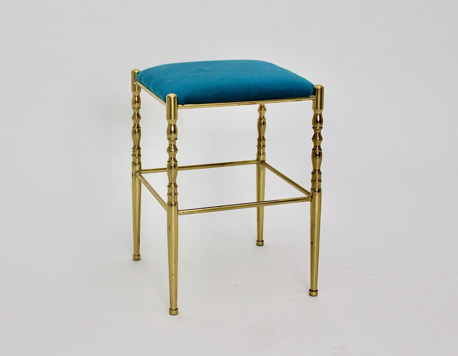 antique brass stool