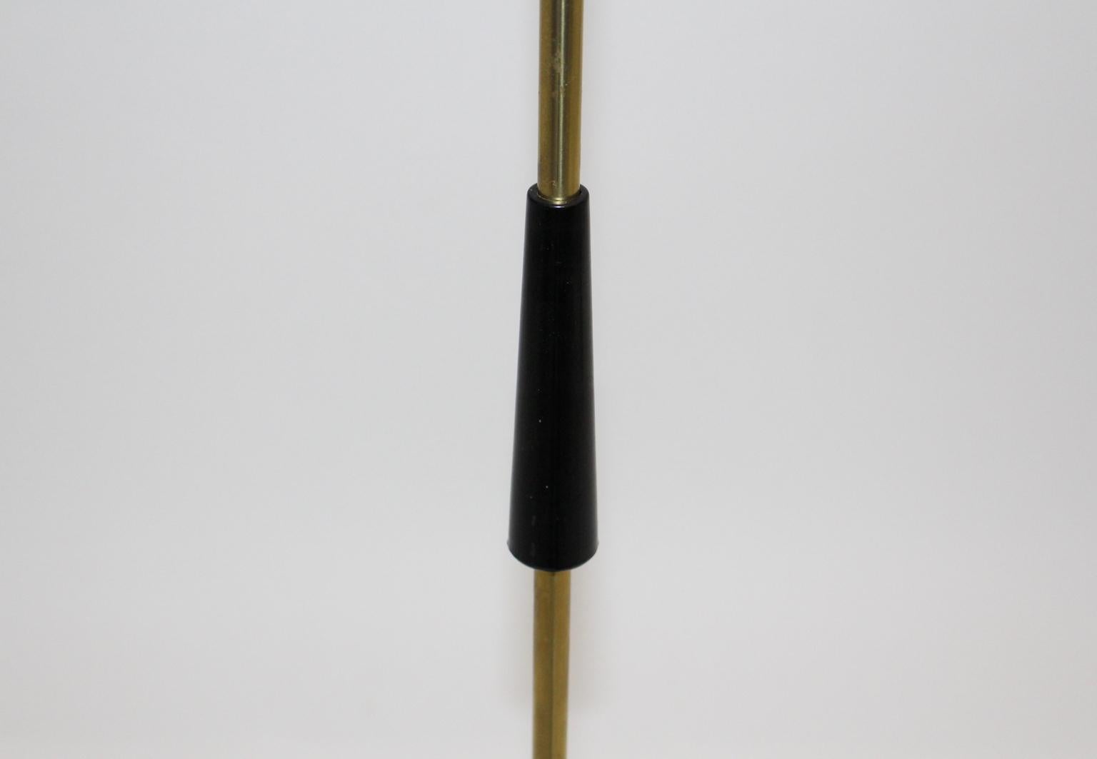 Mid-Century Modern Vintage Brass Floor Lamp, Austria, 1950s For Sale 1