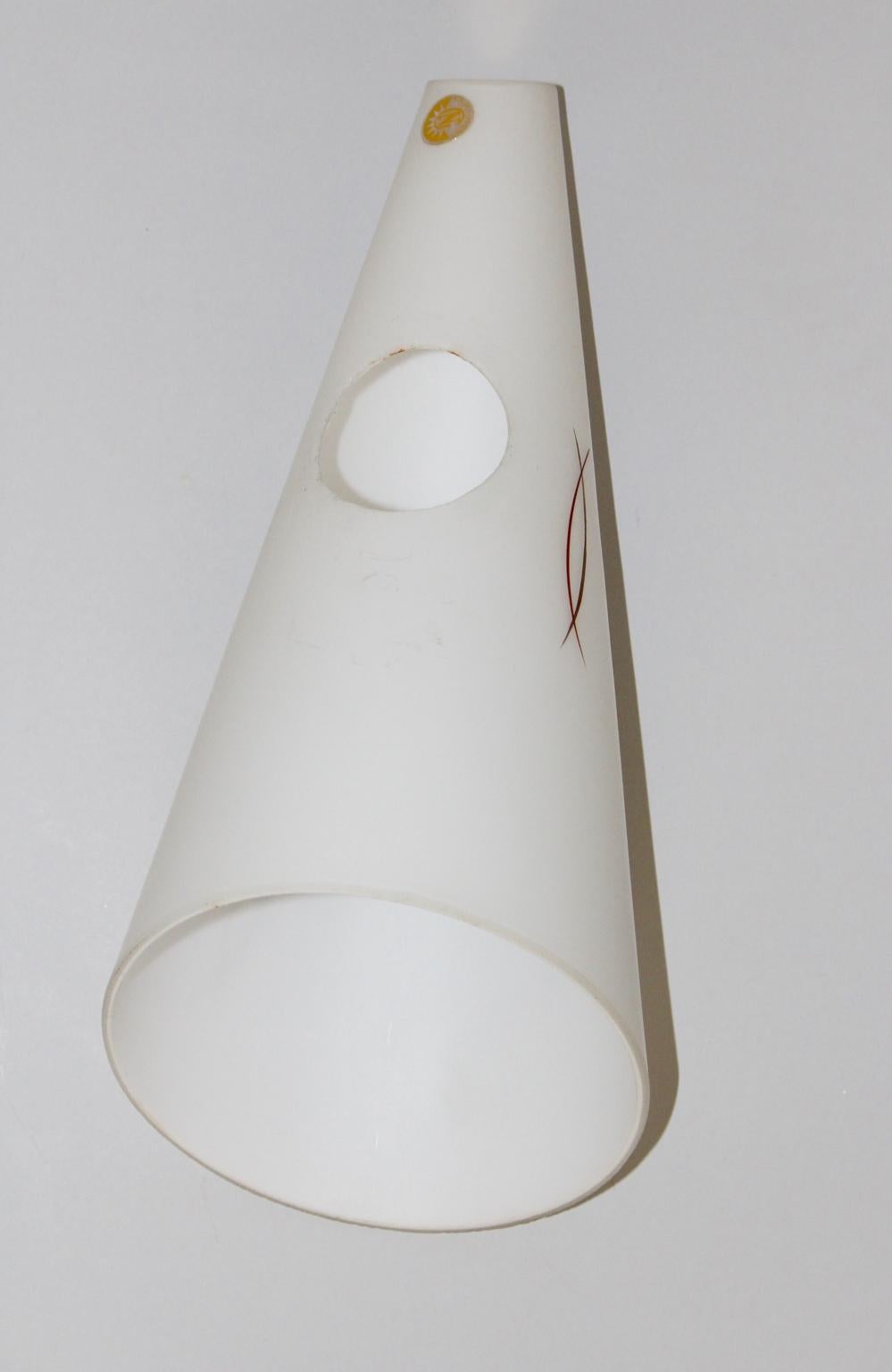 Mid-Century Modern Vintage Brass Glass Chandelier Rupert Nikoll 1950s Vienna For Sale 2
