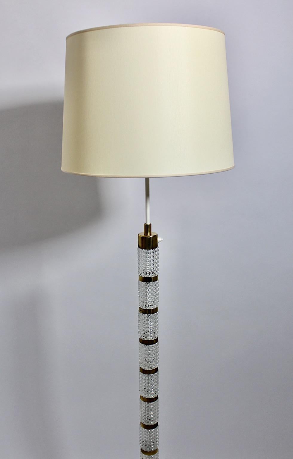 Mid-Century Modern Vintage Brass Glass Floor Lamp Richard Essig 1960s Germany For Sale 4