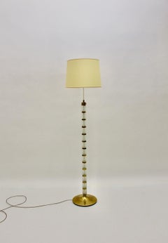 Mid-Century Modern Vintage Brass Glass Floor Lamp Richard Essig 1960s Germany