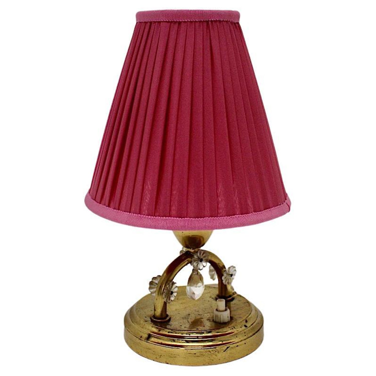 Mid Century Modern Vintage Brass Glass, Modern Antique Brass Table Lamp Shades