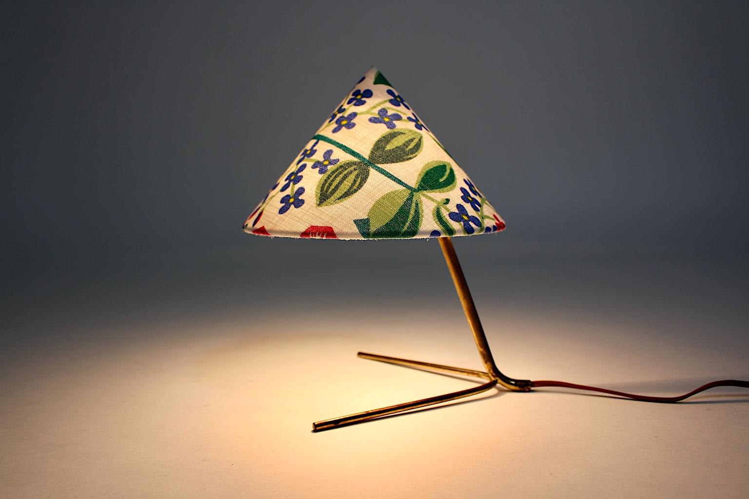 20th Century Mid-Century Modern Vintage Brass Table Lamp Kalmar, 1950s, Austria For Sale