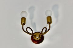 Mid-Century Modern Vintage Brass Wall Light Sconce Josef Frank 1950s Austria