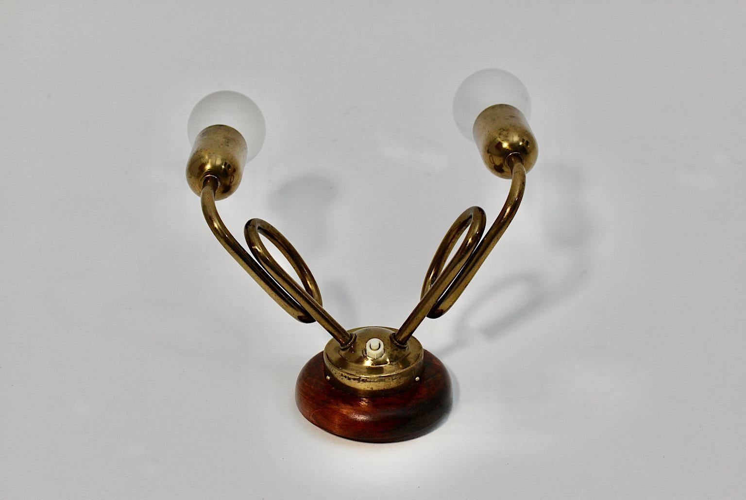 Mid-Century Modern Vintage Brass Wall Light Sconce Josef Frank 1950s Austria For Sale 3