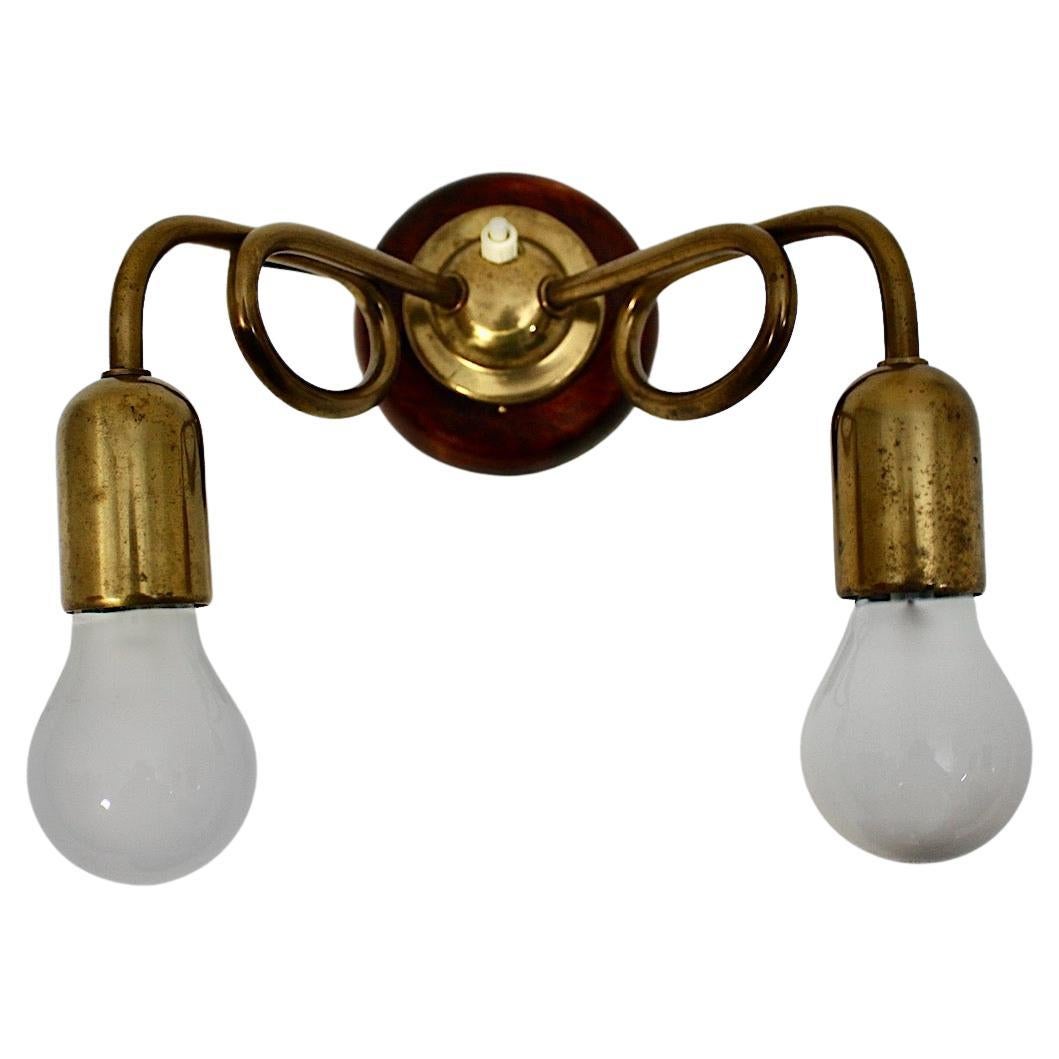 Mid-Century Modern Vintage Brass Wall Light Sconce Josef Frank 1950s Austria