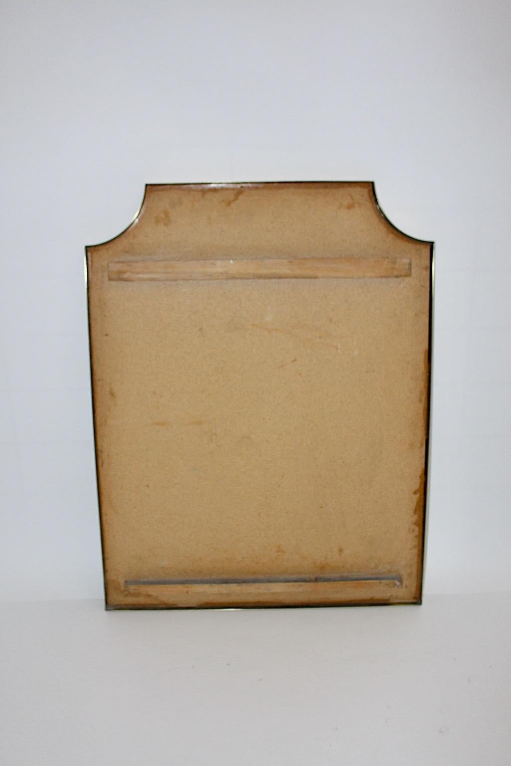Mid Century Modern Vintage Brass Wall Mirror Floor Mirror 1950s Italy For Sale 2