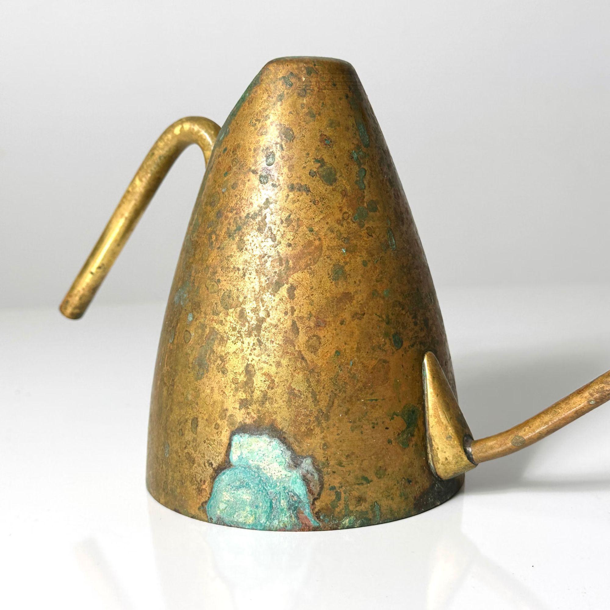 Mid Century Modern Vintage Brass Watering Can by Carl Auböck II , circa 1950s 1