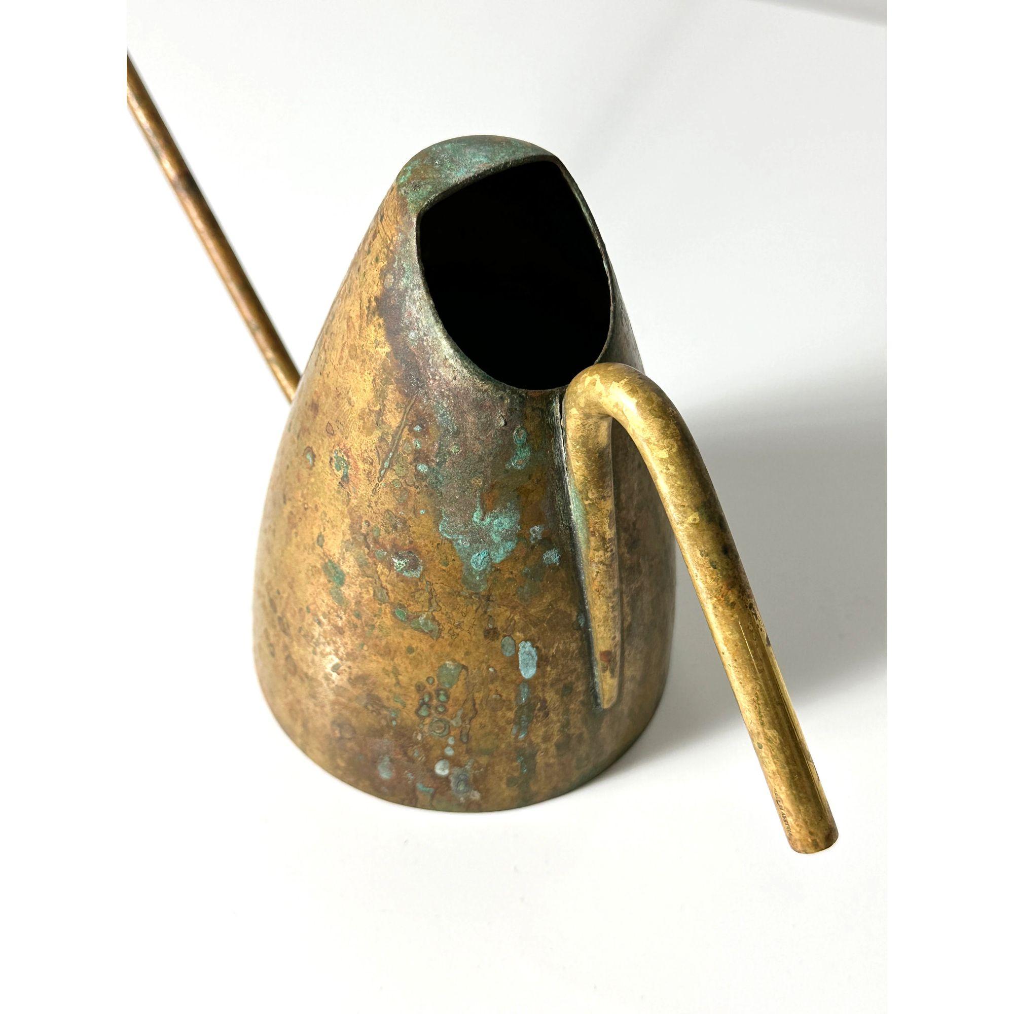 Mid Century Modern Vintage Brass Watering Can by Carl Auböck II , circa 1950s 2