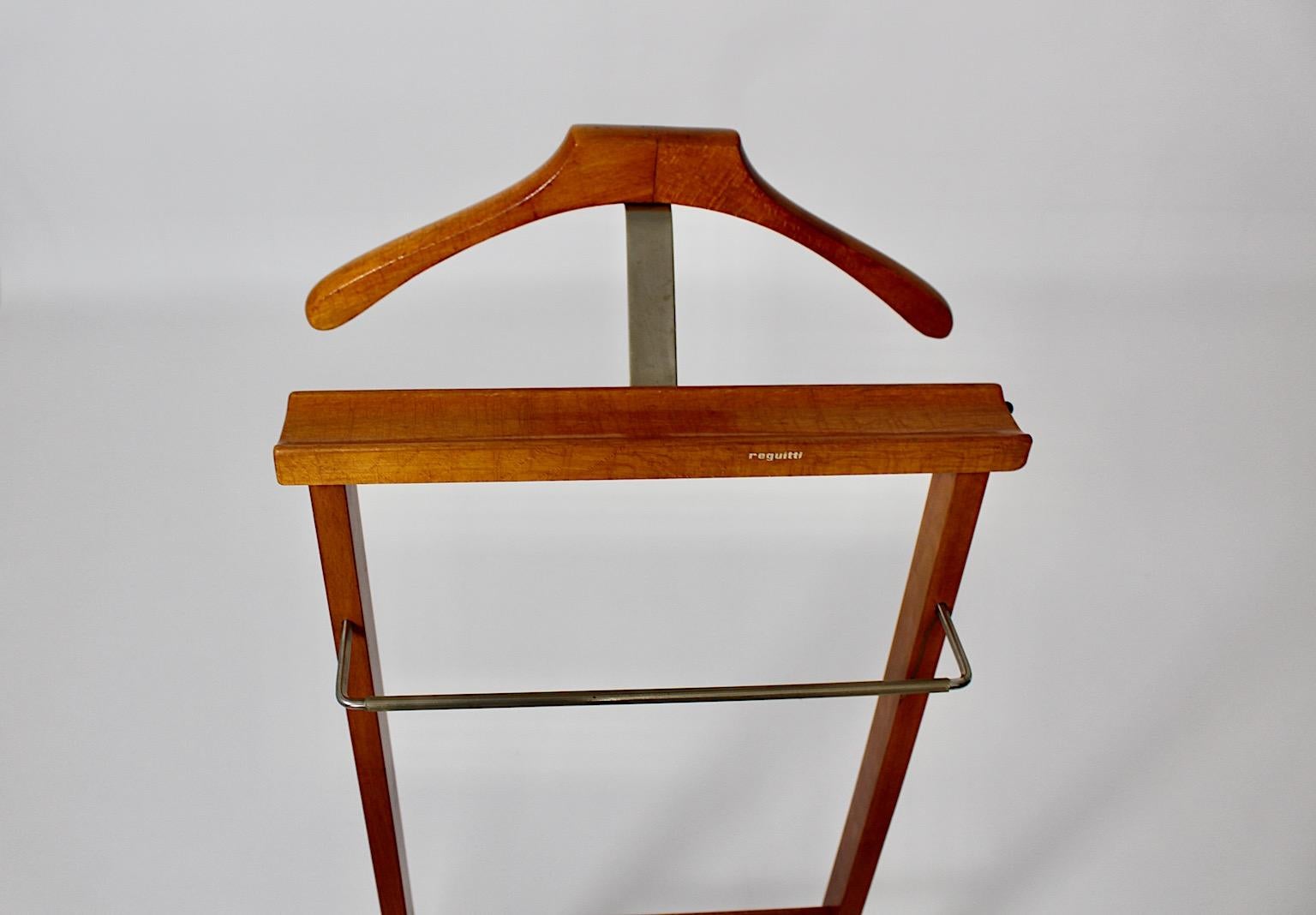 Mid Century Modern Vintage Brown Beech Valet Reguitti 1960s Italy For Sale 2