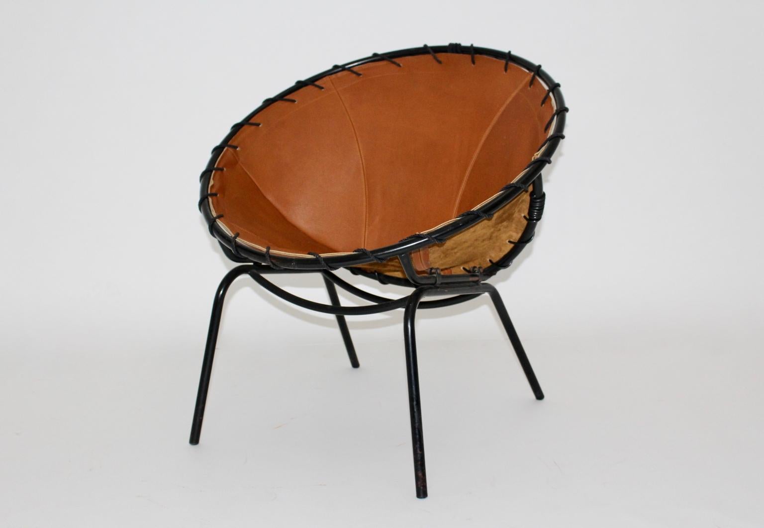 vintage brown leather chair