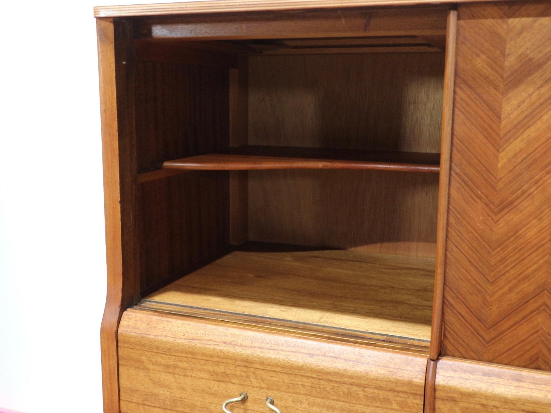 Mid Century Modern Vintage Buffet Tall Credenza by Beautility Danish Style 3
