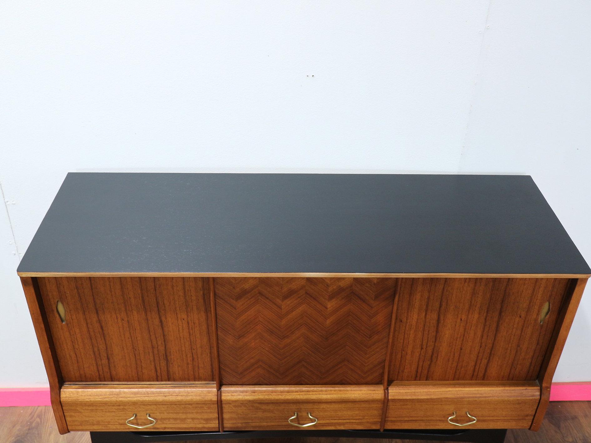 Mid Century Modern Vintage Buffet Tall Credenza by Beautility Danish Style 6