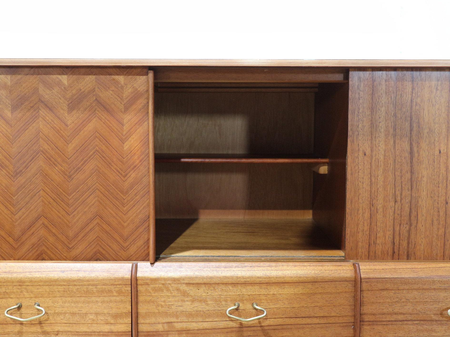 Mid Century Modern Vintage Buffet Tall Credenza by Beautility Danish Style 2