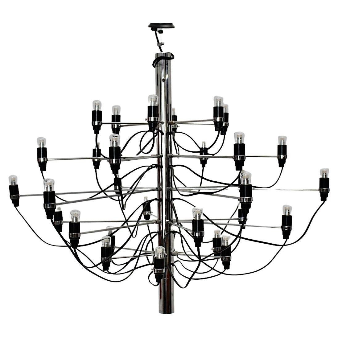 Mid-Century Modern Vintage Chandelier Gino Sarfatti 1958 for Flos 21st Century For Sale