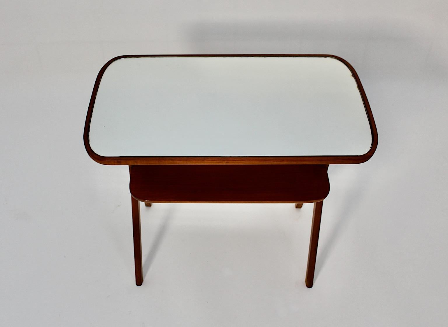 Mid Century Modern Vintage Cherry Side Table Night Stand Ico Parisi 1950s Italy For Sale 4