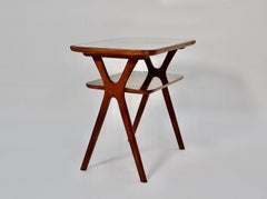Tavolino da notte in ciliegio vintage del Mid Century Modern Ico Parisi 1950s Italia